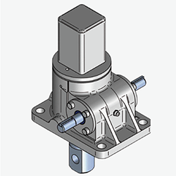 lifting screw jack with square guide tube