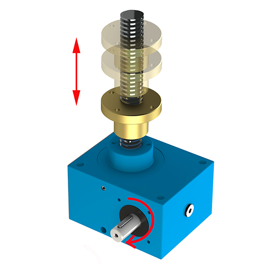 cubic rotating screw jack