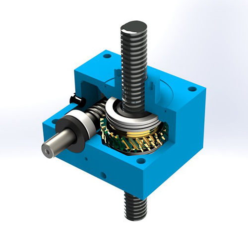 small acme screw jack with traveling nut