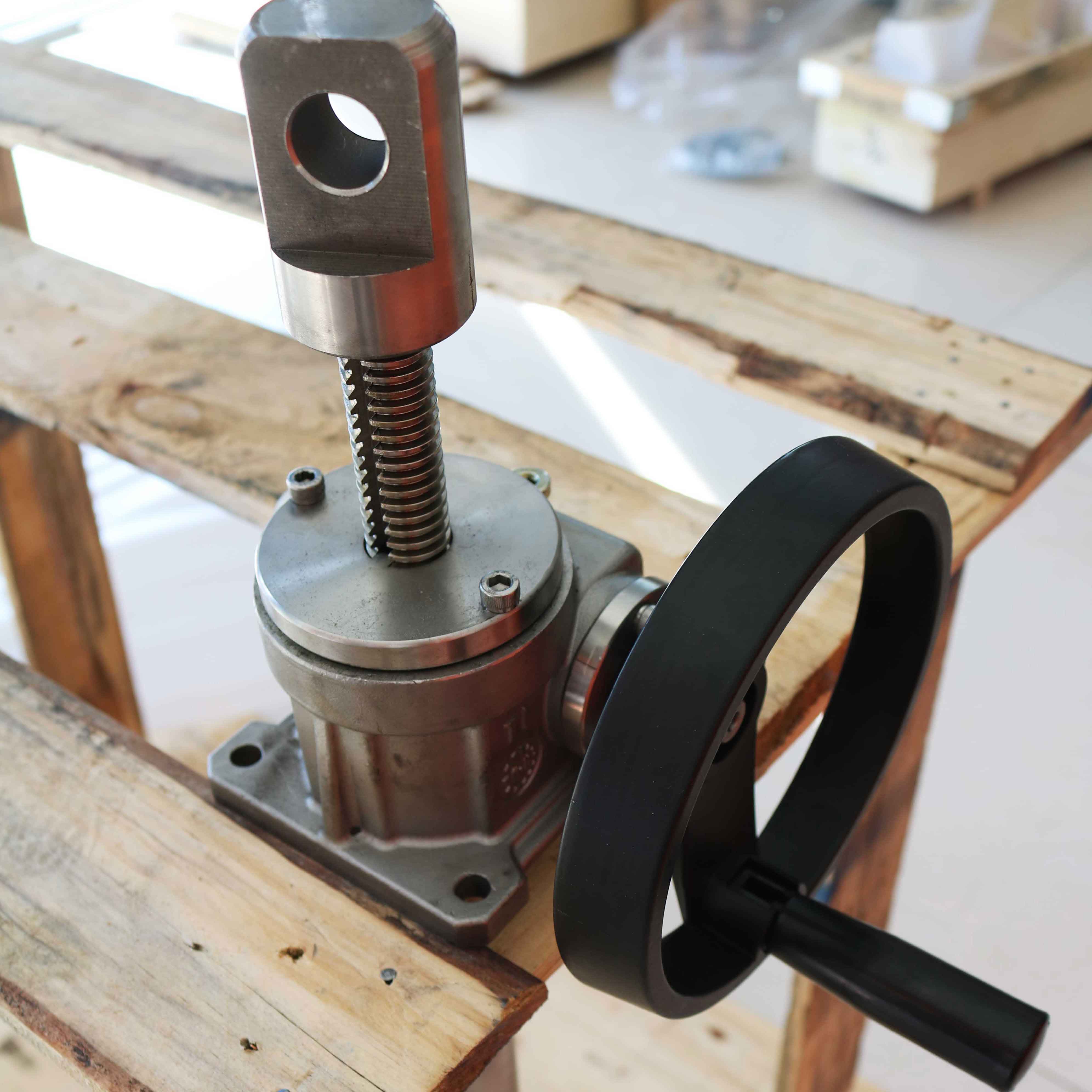 Hand Operated Worm Gear Stainless Steel Screw Jack,Hand Operated Worm