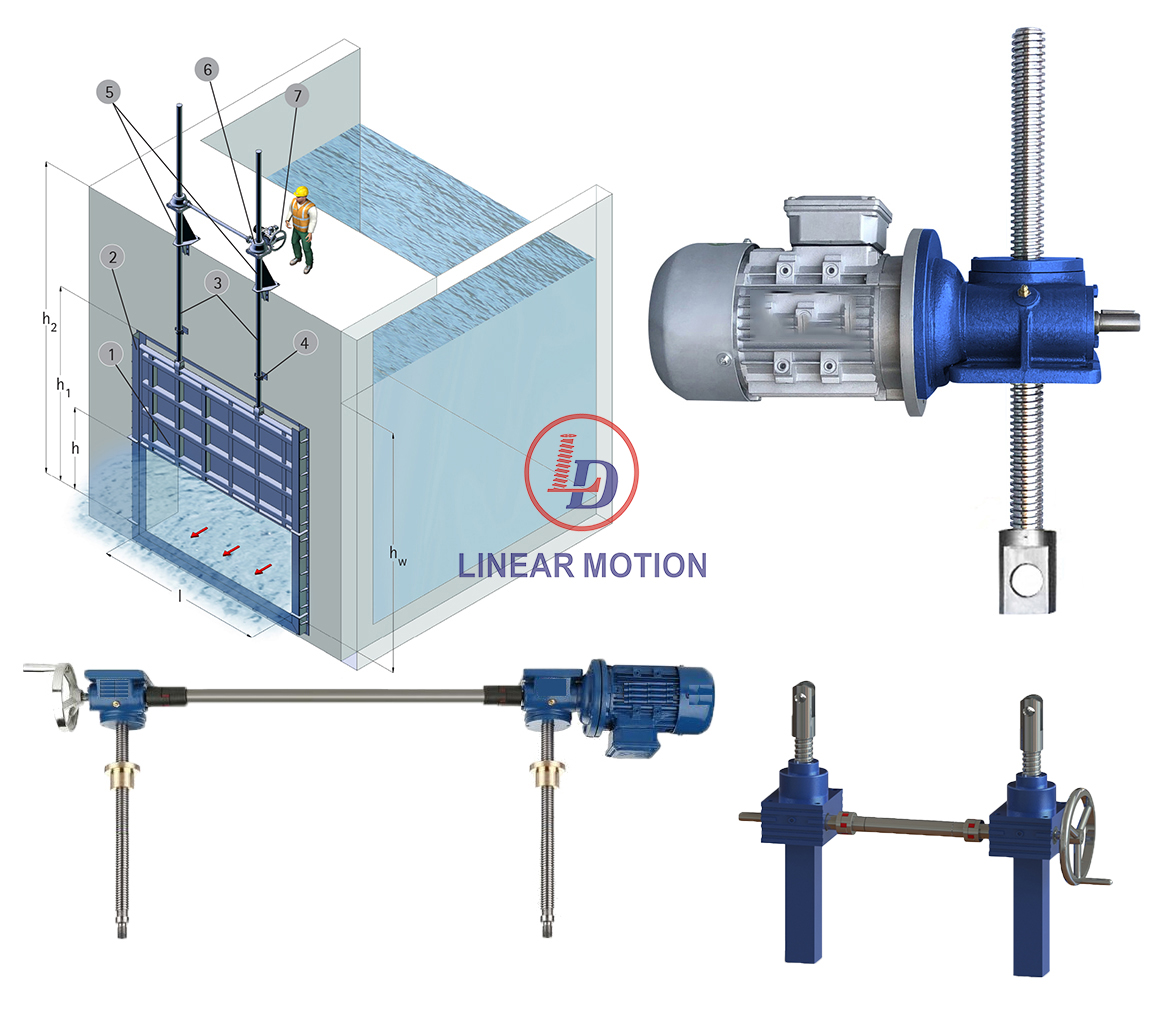 mechanical lift worm gear screw jack design screw jack for sluice