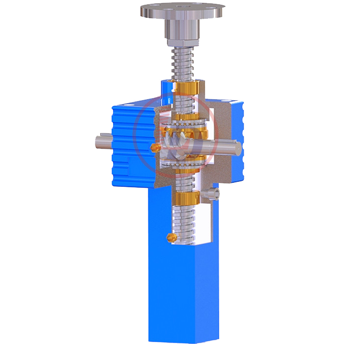 Cubic Acme Screw Jack of Compact Constructure