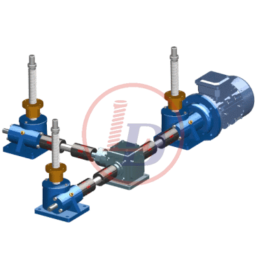 worm gear lifting mechanism for screw jack system
