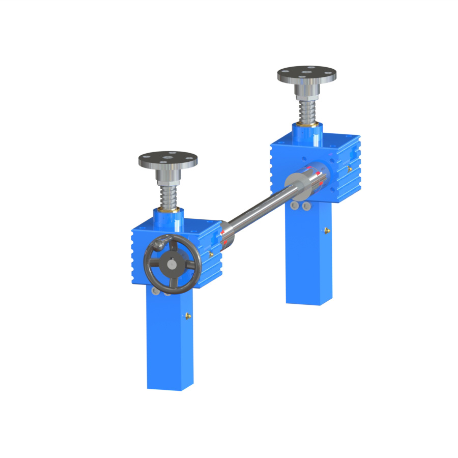 Two sets of screw jack system linkage use manufacturer