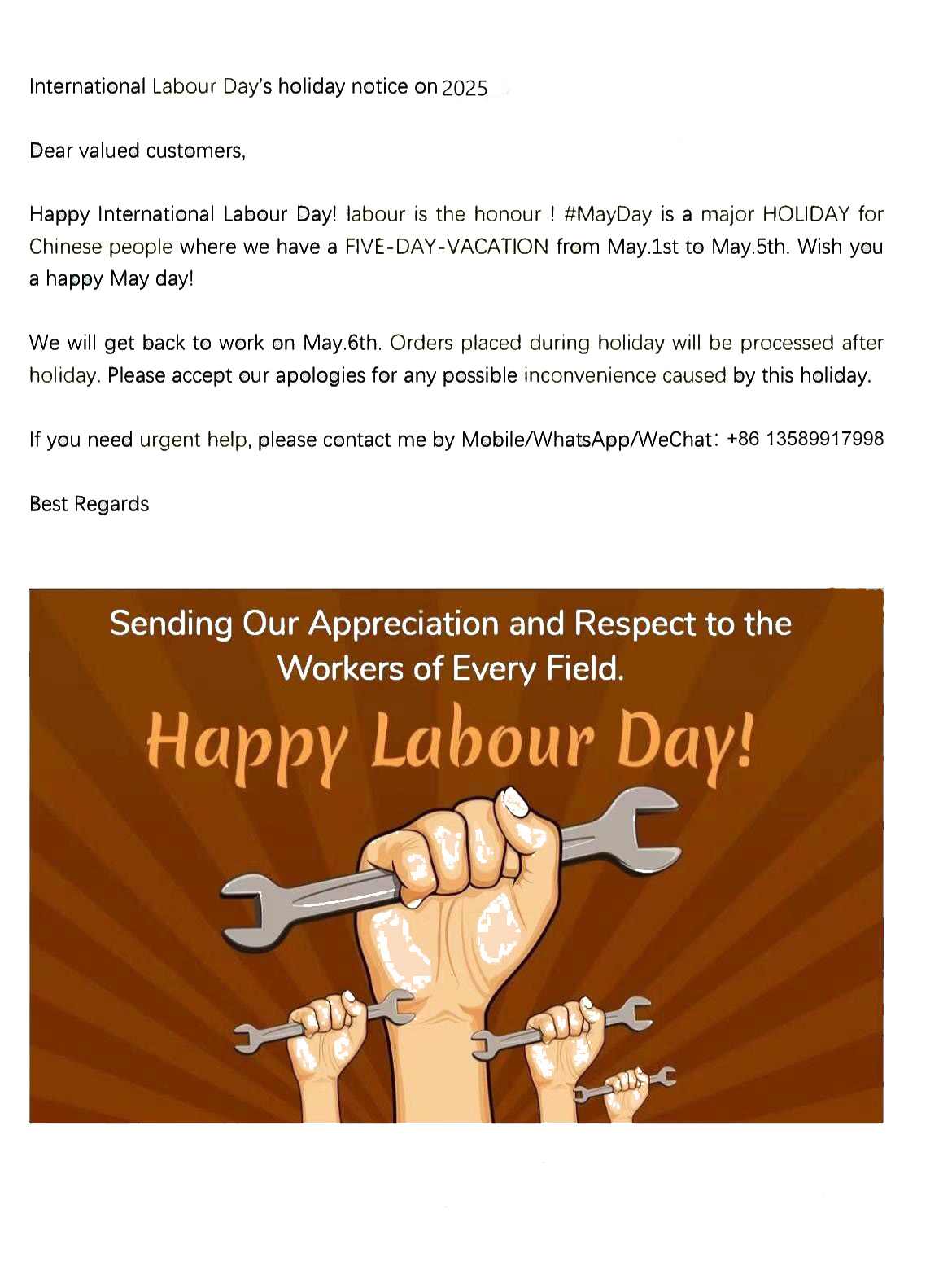 Happy Labor's Day