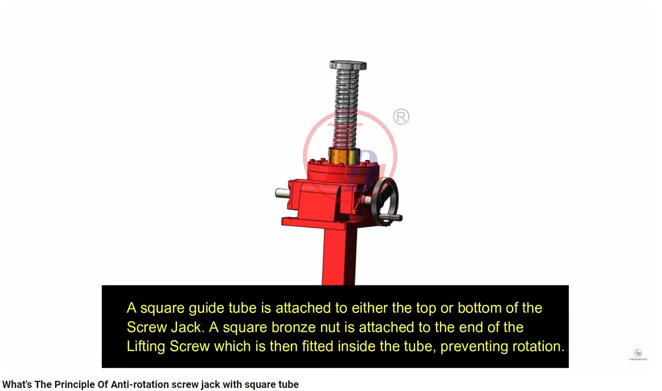 What's The Principle Of Anti-rotation screw jack with square tube